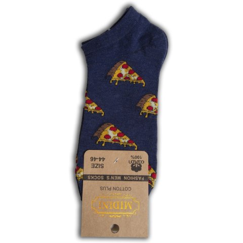 Skarpety męskie MIDINI 1 - wzór pizza - rozmiar 44-46 Skarpety męskie MIDINI 1 - wzór pizza - rozmiar 44-46