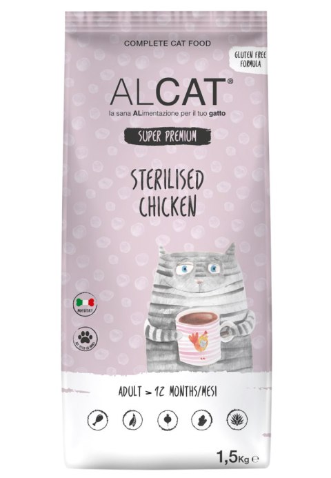ALCAT Sterilised CHICKEN karma dla kotów sterylizowanych na bazie kurczaka1,5 kg ALCAT Sterilised CHICKEN karma dla kotów sterylizowanych na bazie kurczaka1,5 kg