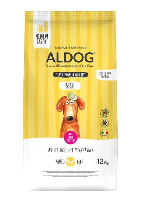 ALDOG Beef M&L karma monobiałkowa wołowina 12 kg