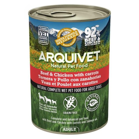ARQUIVET MOKRA KARMA DLA PSA Z wołowiną i kurczakiem 12x400G ARQUIVET MOKRA KARMA DLA PSA Z wołowiną i kurczakiem 12x400G