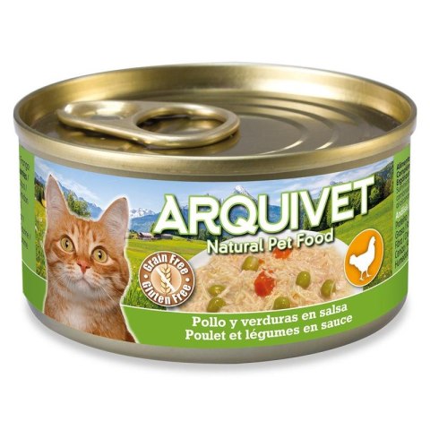 ARQUIVET puszka dla kota kurczak w sosie z warzywami 80g ARQUIVET puszka dla kota kurczak w sosie z warzywami 80g