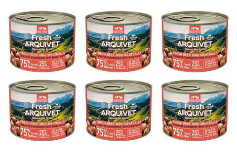 Arquivet Fresh MINI klopsiki z wołowiny w sosie 6x200g