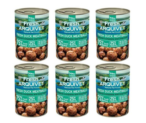 Arquivet Fresh klopsiki z kaczką batatem i pomarańczą 6x400g Arquivet Fresh klopsiki z kaczką batatem i pomarańczą 6x400g