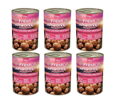Arquivet Fresh klopsiki z kurczaka w sosie 6x400g Arquivet Fresh klopsiki z kurczaka w sosie 6x400g