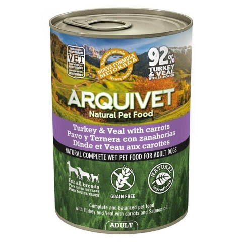 Arquivet mokra karma dla psa z indykiem i cielęciną 12x400g Arquivet mokra karma dla psa z indykiem i cielęciną 12x400g