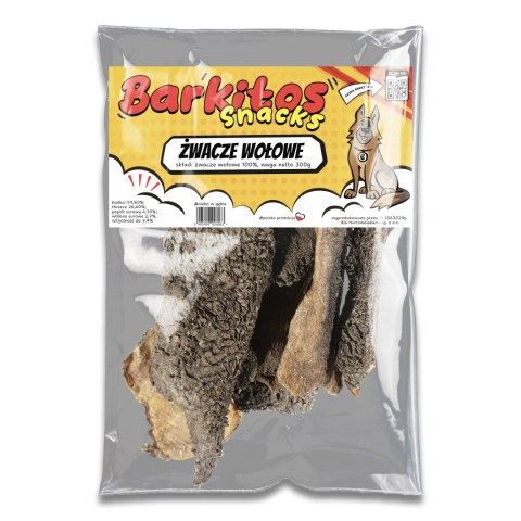 BARKITOS SNACKS Żwacze wołowe 300g BARKITOS SNACKS Żwacze wołowe 300g