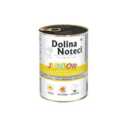 Dolina Noteci Junior bogata w żołądki z kurczaka 24 x 400 g Dolina Noteci Junior bogata w żołądki z kurczaka 24 x 400 g