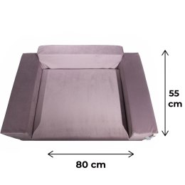 Legowisko SOFA S/M 80x55 cm, kolor różowy