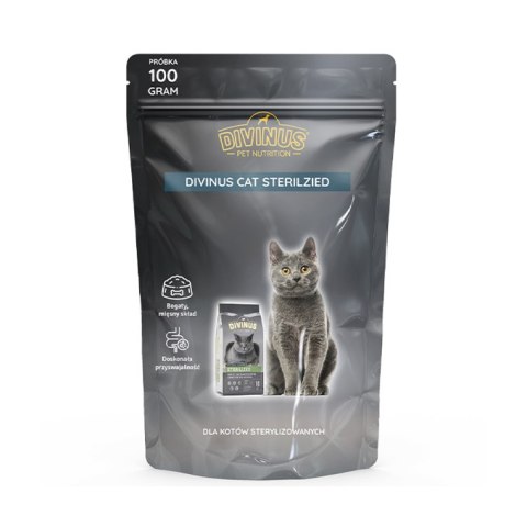 PRÓBKA Divinus Cat Sterilized dla kotów sterylizowanych 100 g PRÓBKA Divinus Cat Sterilized dla kotów sterylizowanych 100 g