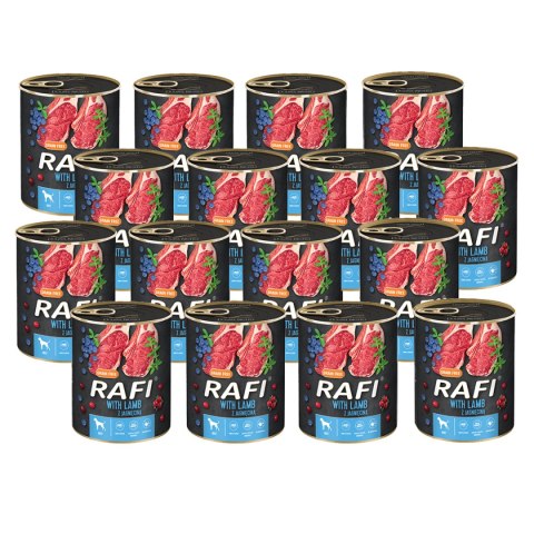 Rafi z jagnięciną, borówką i żurawiną 12 x 800 g Rafi z jagnięciną, borówką i żurawiną 12 x 800 g