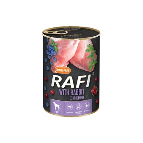 Rafi z królikiem, borówką i żurawiną 24 x 400 g Rafi z królikiem, borówką i żurawiną 24 x 400 g