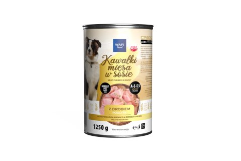 WAFI puszka kawałki mięsne dla psa z drobiem 1250g WAFI puszka kawałki mięsne dla psa z drobiem 1250g