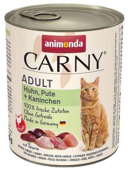 Animonda Carny Adult Kurczak, Indyk + Królik puszka 800g Animonda Carny Adult Kurczak, Indyk + Królik puszka 800g