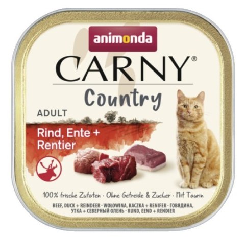 Animonda Carny Country Adult Wołowina, Kaczka i Renifer tacka 100g Animonda Carny Country Adult Wołowina, Kaczka i Renifer tacka 100g