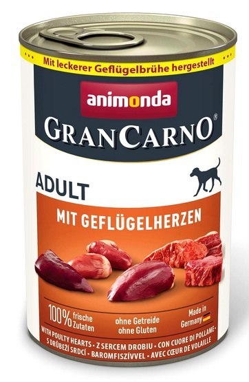 Animonda GranCarno Original Adult Geflugelherzen Drobiowe serca puszka 400g Animonda GranCarno Original Adult Geflugelherzen Drobiowe serca puszka 400g