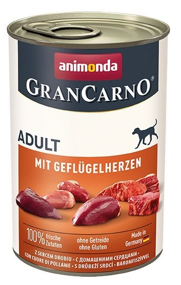 Animonda GranCarno Original Adult Geflugelherzen Drobiowe serca puszka 400g Animonda GranCarno Original Adult Geflugelherzen Drobiowe serca puszka 400g