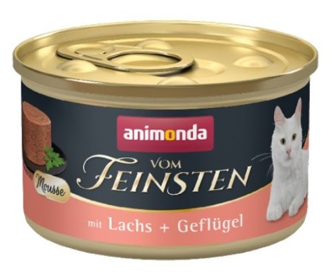 Animonda vom Feinsten Cat Adult Mus Łosoś + Drób puszka 85g Animonda vom Feinsten Cat Adult Mus Łosoś + Drób puszka 85g
