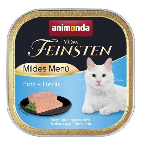 Animonda vom Feinsten Mildes Menu z Indykiem i Pstrągiem tacka 100g Animonda vom Feinsten Mildes Menu z Indykiem i Pstrągiem tacka 100g