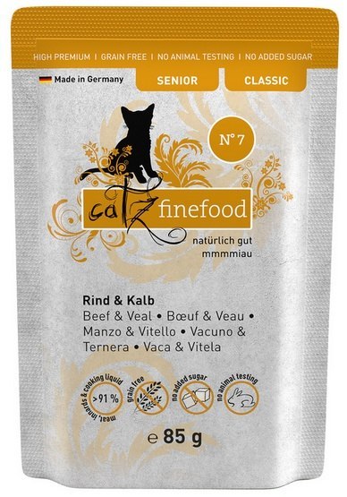Catz Finefood Classic Senior N.07 Wołowina i cielęcina saszetka 85g Catz Finefood Classic Senior N.07 Wołowina i cielęcina saszetka 85g