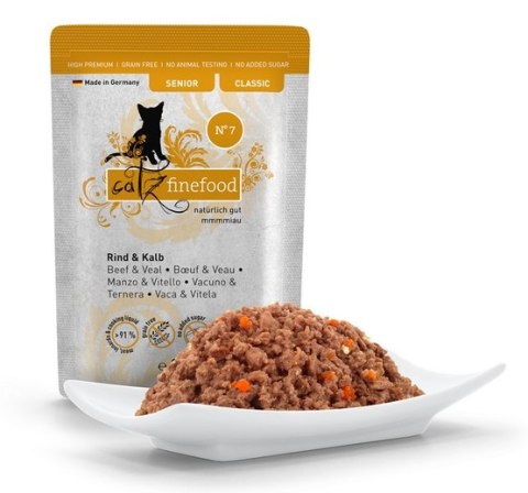 Catz Finefood Classic Senior N.07 Wołowina i cielęcina saszetka 85g Catz Finefood Classic Senior N.07 Wołowina i cielęcina saszetka 85g