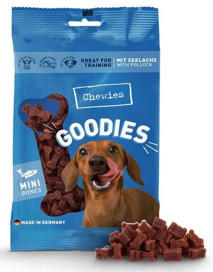 Chewies Goodies (Training) Kosteczki Mini Łosoś 125g Chewies Goodies (Training) Kosteczki Mini Łosoś 125g