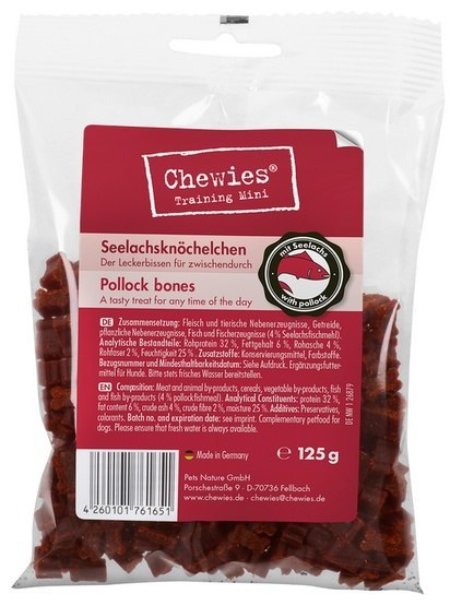 Chewies Goodies (Training) Kosteczki Mini Łosoś 125g Chewies Goodies (Training) Kosteczki Mini Łosoś 125g