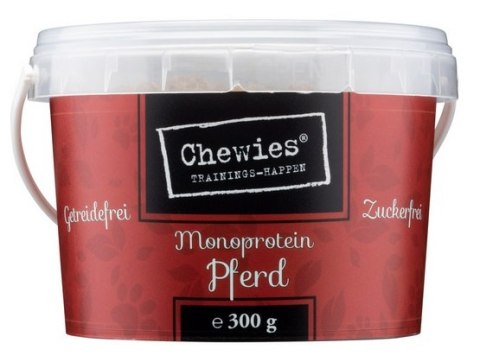 Chewies Trainings-Happen Konina monobiałkowe, bezzbożowe wiaderko 300g Chewies Trainings-Happen Konina monobiałkowe, bezzbożowe wiaderko 300g