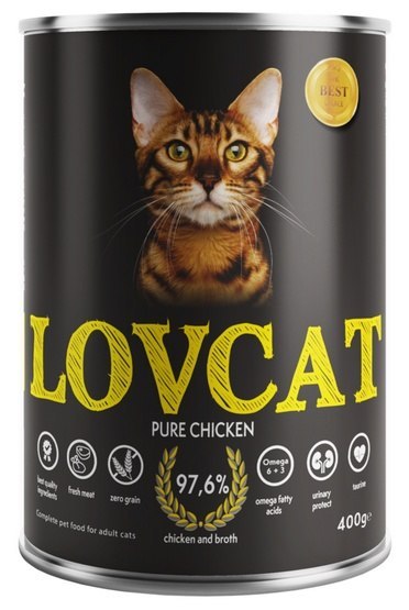 Lovcat Pure Chicken puszka 400g Lovcat Pure Chicken puszka 400g