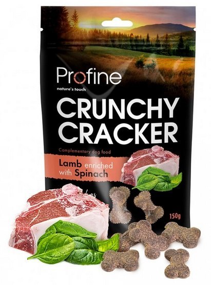 Profine Crunchy Cracker Jagnięcina ze szpinakiem 150g Profine Crunchy Cracker Jagnięcina ze szpinakiem 150g