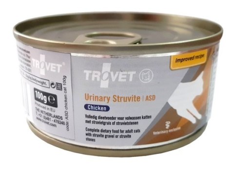 Trovet ASD Urinary Struvite dla kota kurczak puszka 100g Trovet ASD Urinary Struvite dla kota kurczak puszka 100g