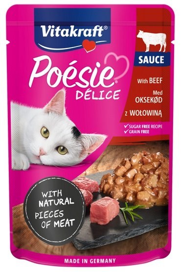 Vitakraft Poesie Deli Sauce wołowina saszetka 85g Vitakraft Poesie Deli Sauce wołowina saszetka 85g