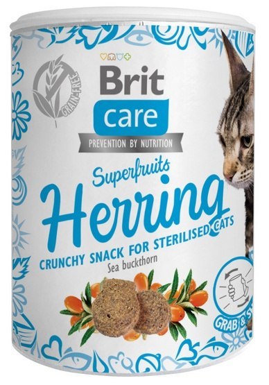 Brit Care Cat Snack Superfruits Herring 100g Brit Care Cat Snack Superfruits Herring 100g