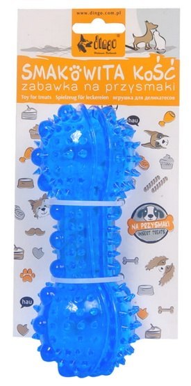 Dingo Zabawka dla psa - Smakowita kość z kolcami 15x6cm niebieska Dingo Zabawka dla psa - Smakowita kość z kolcami 15x6cm niebieska