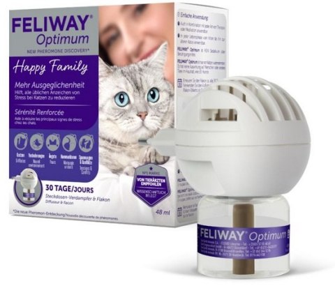 Feliway Optimum - kocie feromony Zestaw Startowy (Dyfuzor+wkład) Feliway Optimum - kocie feromony Zestaw Startowy (Dyfuzor+wkład)