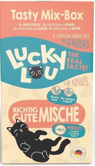 Lucky Lou Lifestage Adult Tasty Mix-Box saszetki 12x125g Lucky Lou Lifestage Adult Tasty Mix-Box saszetki 12x125g