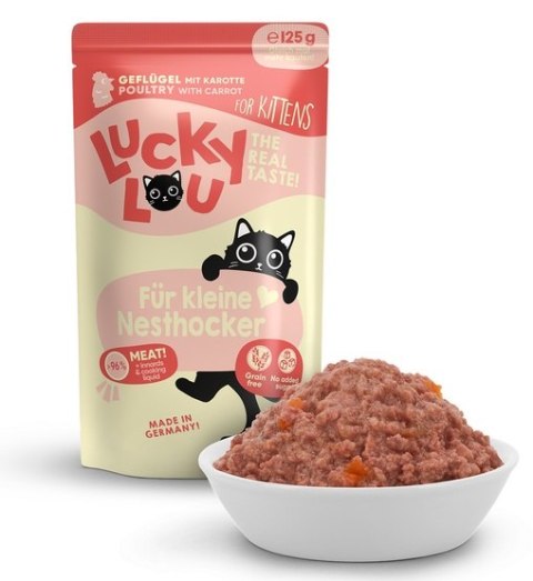 Lucky Lou Lifestage Kitten Drób saszetka 125g Lucky Lou Lifestage Kitten Drób saszetka 125g