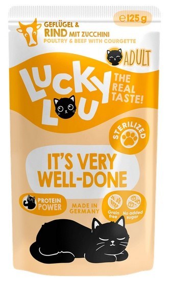 Lucky Lou Lifestage Sterilized Drób i wołowina saszetka 125g Lucky Lou Lifestage Sterilized Drób i wołowina saszetka 125g