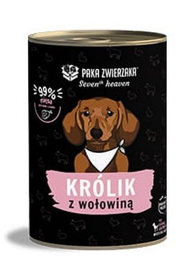 Paka Zwierzaka Seventh Heaven Rabbit & Beef puszka 400g Paka Zwierzaka Seventh Heaven Rabbit & Beef puszka 400g
