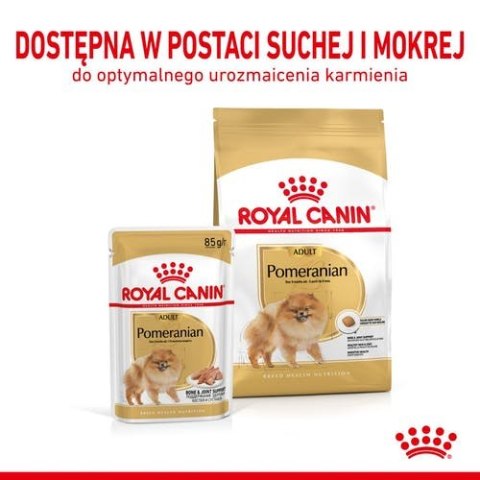 Royal Canin Pomeranian Adult karma mokra dla psów dorosłych rasy szpic miniaturowy, pasztet saszetka 85g Royal Canin Pomeranian Adult karma mokra dla psów dorosłych rasy szpic miniaturowy, pasztet saszetka 85g