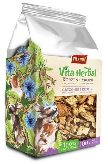 Vitapol Vita Herbal Korzeń cykorii dla gryzoni i królika 100g Vitapol Vita Herbal Korzeń cykorii dla gryzoni i królika 100g
