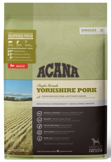 Acana Singles Yorkshire Pork 6kg Acana Singles Yorkshire Pork 6kg