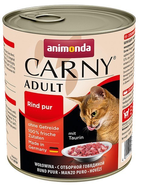 Animonda Carny Adult Wołowina puszka 800g Animonda Carny Adult Wołowina puszka 800g