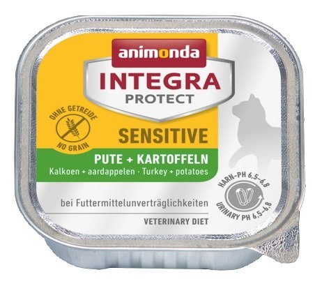 Animonda Integra Protect Sensitive dla kota - z indykiem i ziemniakami tacka 100g Animonda Integra Protect Sensitive dla kota - z indykiem i ziemniakami tacka 100g