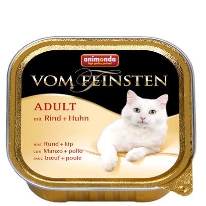 Animonda vom Feinsten Cat Adult Wołowina z Kurczakiem tacka 100g Animonda vom Feinsten Cat Adult Wołowina z Kurczakiem tacka 100g