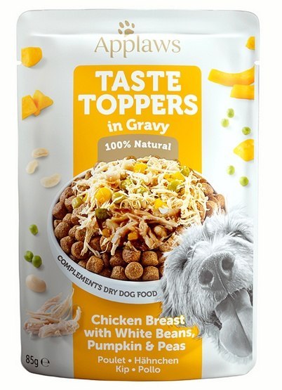 Applaws Taste Toppers Saszetka dla psa - kurczak, fasola, dynia i groszek w sosie 85g Applaws Taste Toppers Saszetka dla psa - kurczak, fasola, dynia i groszek w sosie 85g