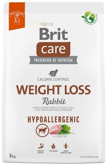 Brit Care Hypoallergenic Dog Weight Loss Rabbit 3kg Brit Care Hypoallergenic Dog Weight Loss Rabbit 3kg