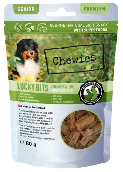 Chewies Lucky Bits Senior Królik & kurczak 80g Chewies Lucky Bits Senior Królik & kurczak 80g