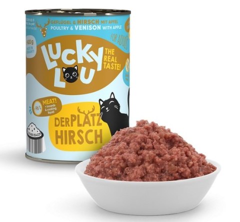 Lucky Lou Lifestage Adult Drób i jeleń puszka 400g Lucky Lou Lifestage Adult Drób i jeleń puszka 400g