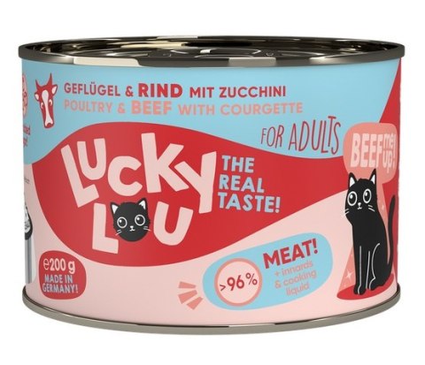 Lucky Lou Lifestage Adult Drób i wołowina puszka 200g Lucky Lou Lifestage Adult Drób i wołowina puszka 200g
