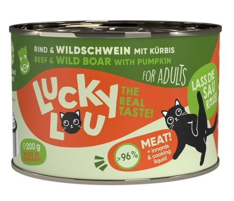Lucky Lou Lifestage Adult Wołowina i dzik puszka 200g Lucky Lou Lifestage Adult Wołowina i dzik puszka 200g